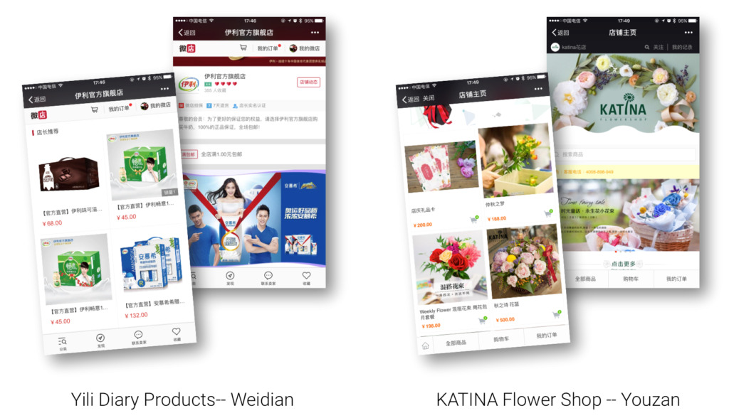 proveedor de tiendas WeChat- youzan vs weidian